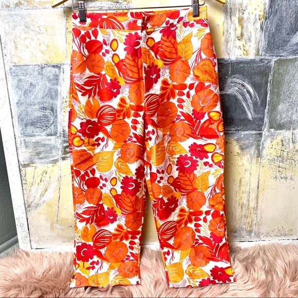 Bob Mackie  Floral Print 100% Silk Pants 4P - Picture 2 of 10